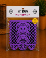 Muñeca Otomí Magneto Papel Picado