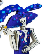 Catrina fumando morada